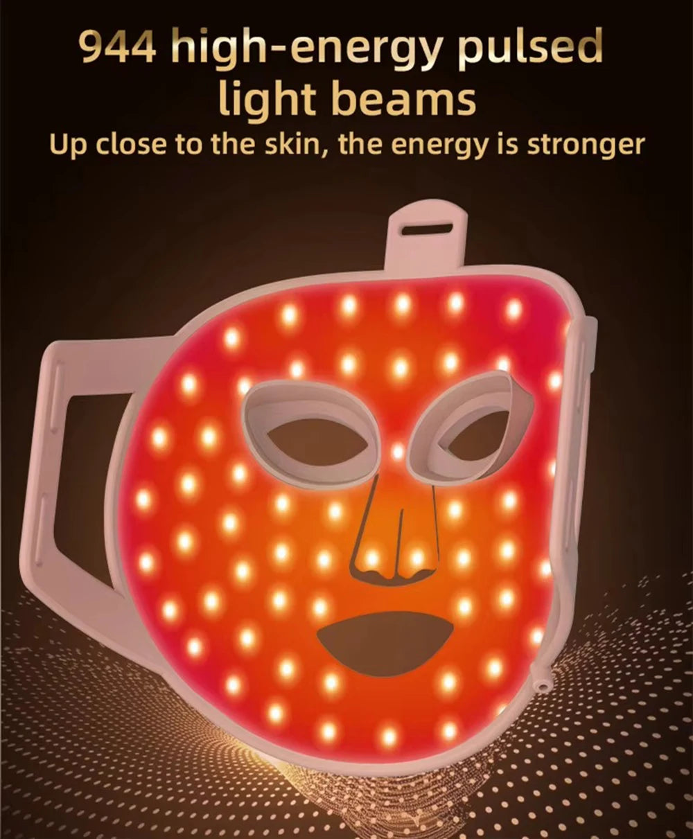 New 8 Colors Photon Nir Light Skin Rejuvenation for Facial 850nm Led Red Infrared Led Face Mask Red Light Therapy Photon Mask