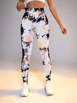 Women's 3D Tie-Dye Seamless Push-Up Leggings