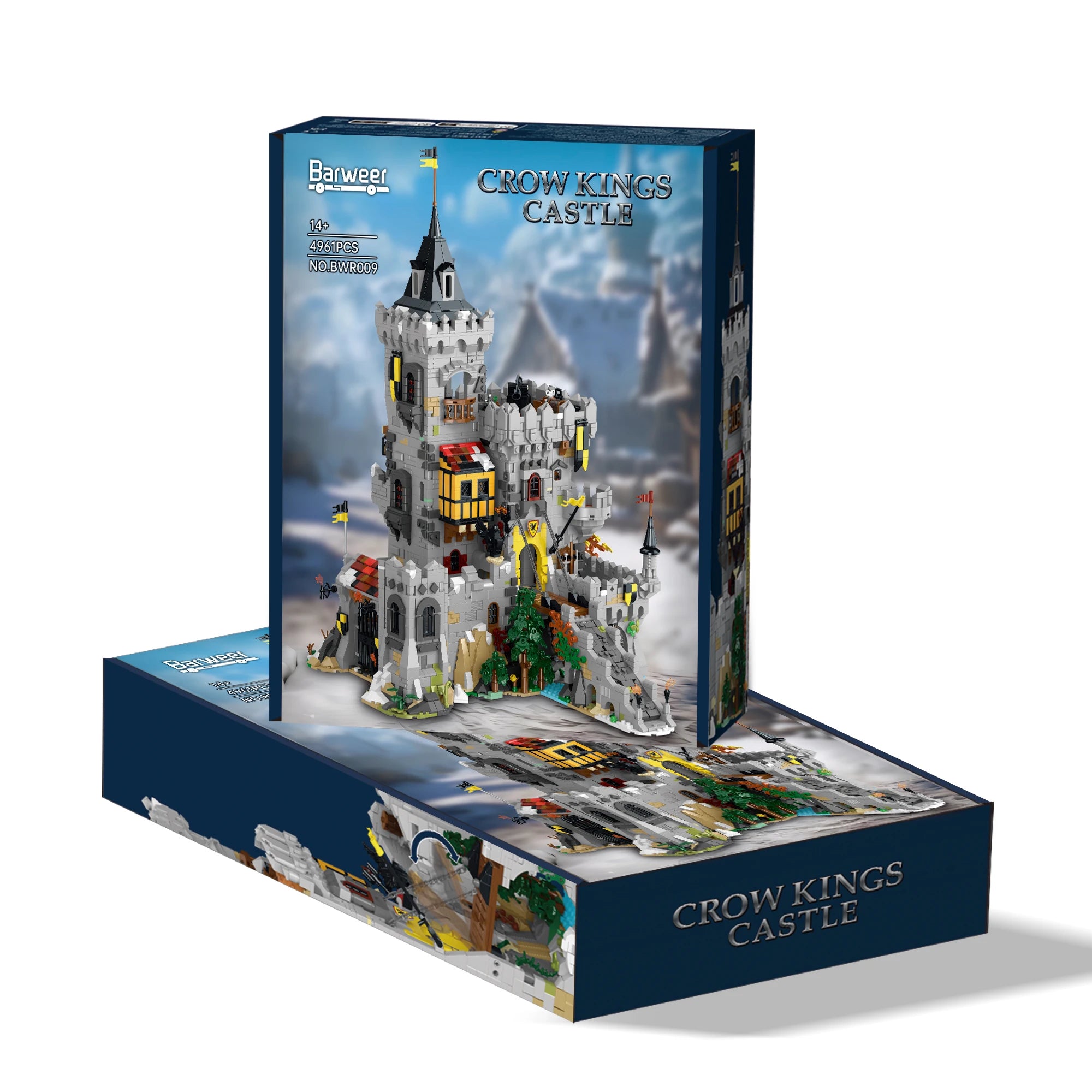 King of Crows Medieval Castle Building Blocks Set 4961PCS Fortress Construction Bricks Model Kit Assembly Toys for Adults Gift