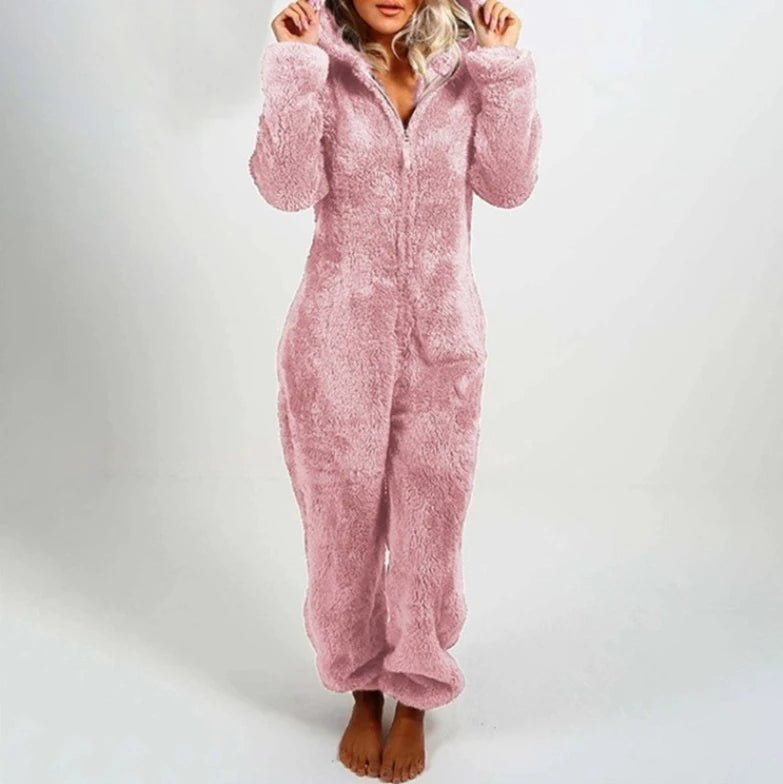 Women’s Elegant Hooded One-Piece Jumpsuit