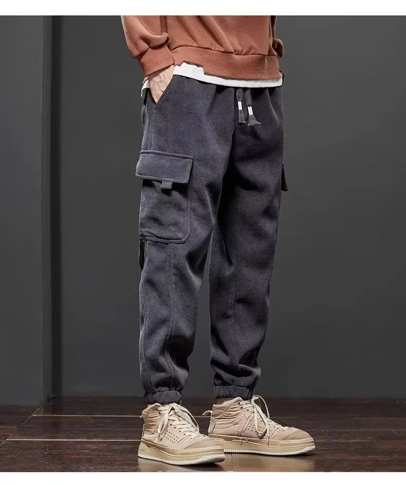 Men's Drawstring Casual Cargo Pants