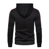 Men's Color Block Fleece Zip-Up Hoodie