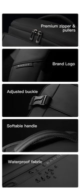 BANGE Multi New Men Backpack Sports Travel Business Large Capacity Dry and Wet Separation Outdoor Hiking with Shoe Compartments