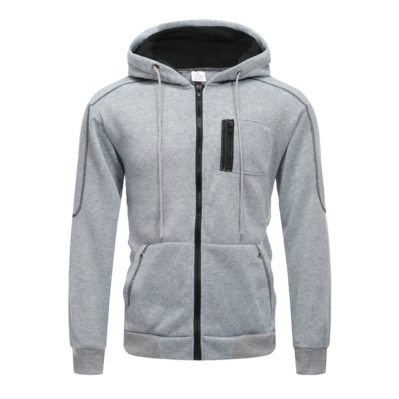 Men’s Fleece Zip-Up Hoodie with Pockets