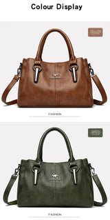 Genuine 3 Layers High Quality Soft Leather Ladies Shoulder Crossbody Bags for Women Luxury Handbags Women Bags Designer