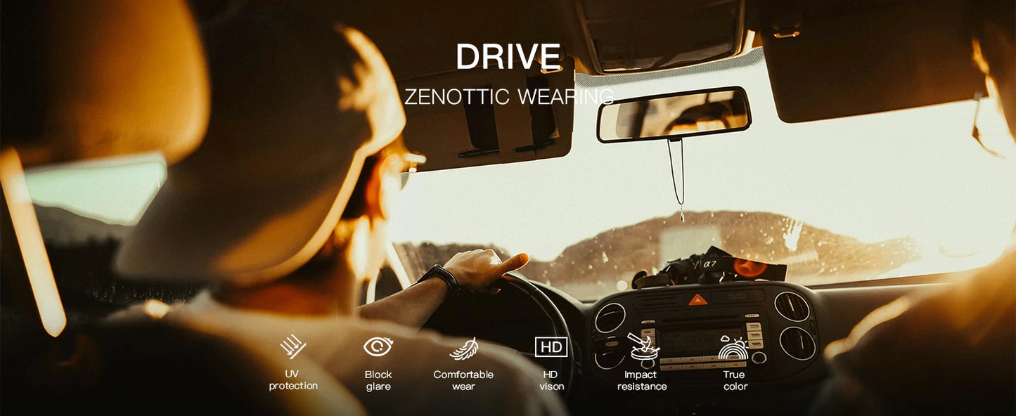 ZENOTTIC Square Polarized Sunglasses for Men