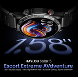 HAYLOU Solar 5 Smartwatch – AMOLED, Bluetooth Calling