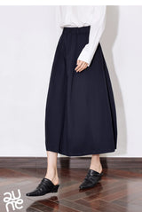 Toyouth Women's Cotton A-Line Midi Skirt | S–XL
