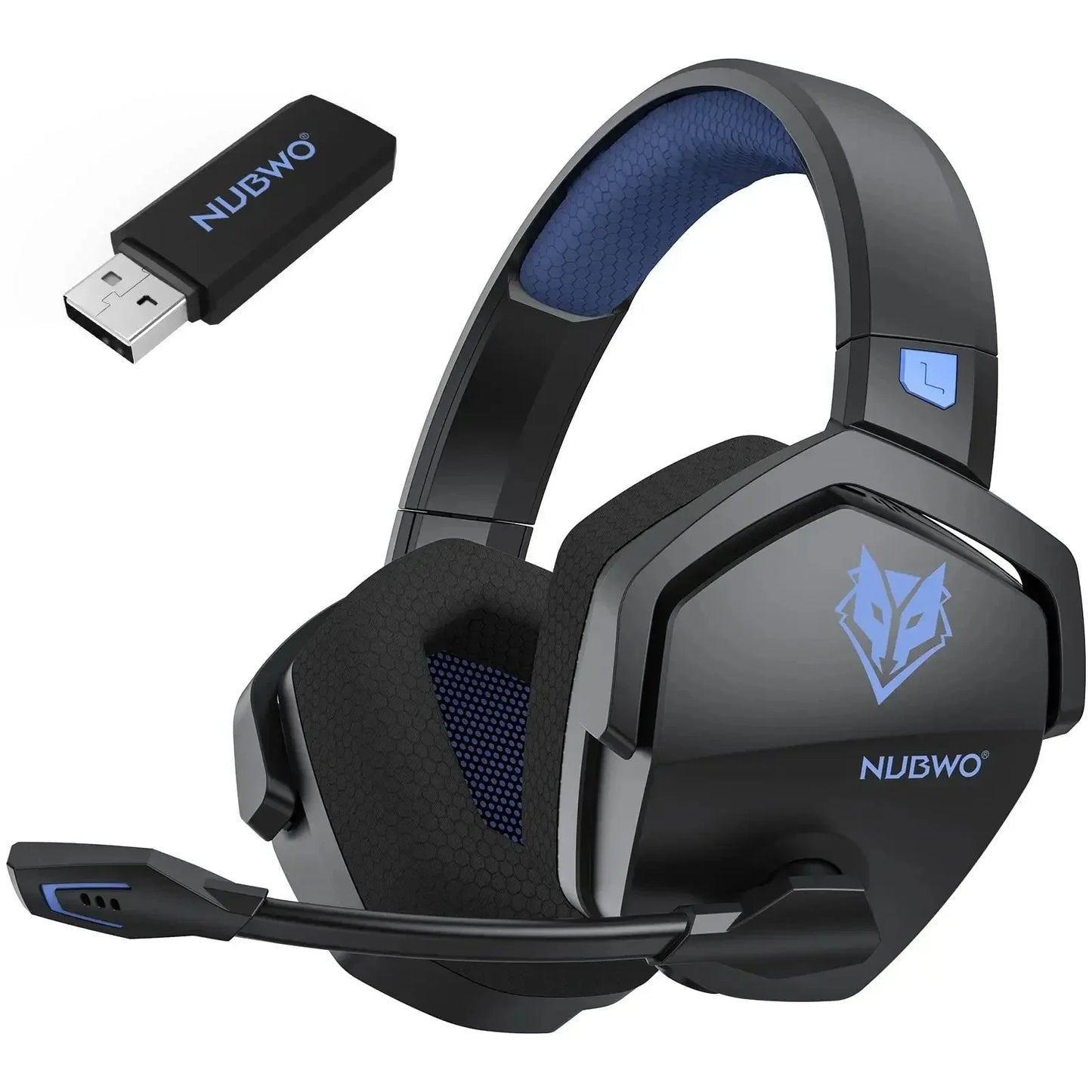 NUBWO G06 Dual Wireless Headsets Gamer 2.4GHz Bluetooth 5.3 Gaming Headphones with Microphone for PS5, PS4, PC, Mobile, Switch