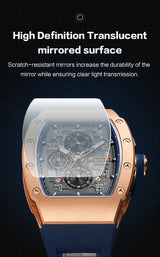Men's Sport Chronograph: Stainless Steel Waterproof Quartz Watch