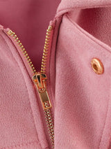Women's Suede Bomber Jacket – Elegant Oversized Coat