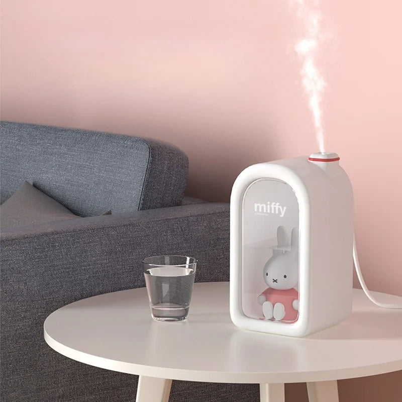 Cute Cartoon Kawaii MIFFY Rabbit Humidifier A Cute Cartoon Doll A Small Home Bedroom Silent Office Desk Decoration Friends Gift