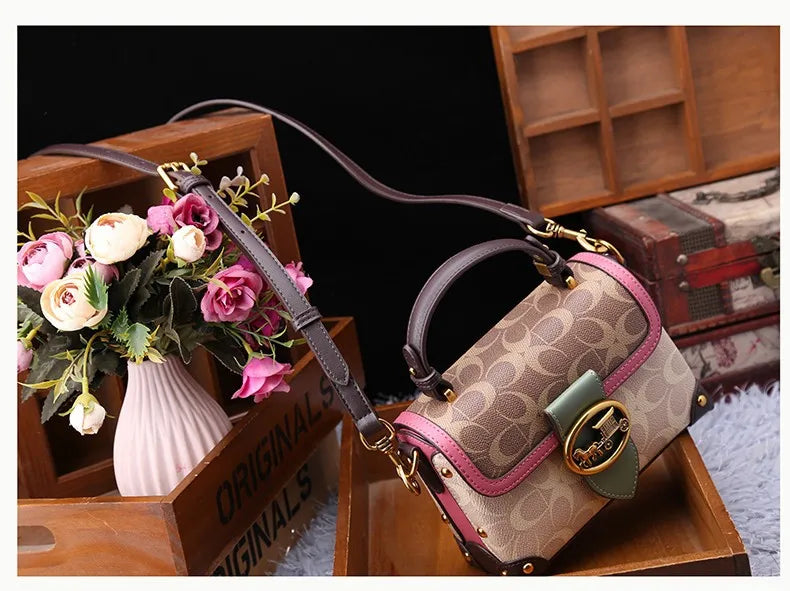 Carriage Emblem Crossbody Box Bag