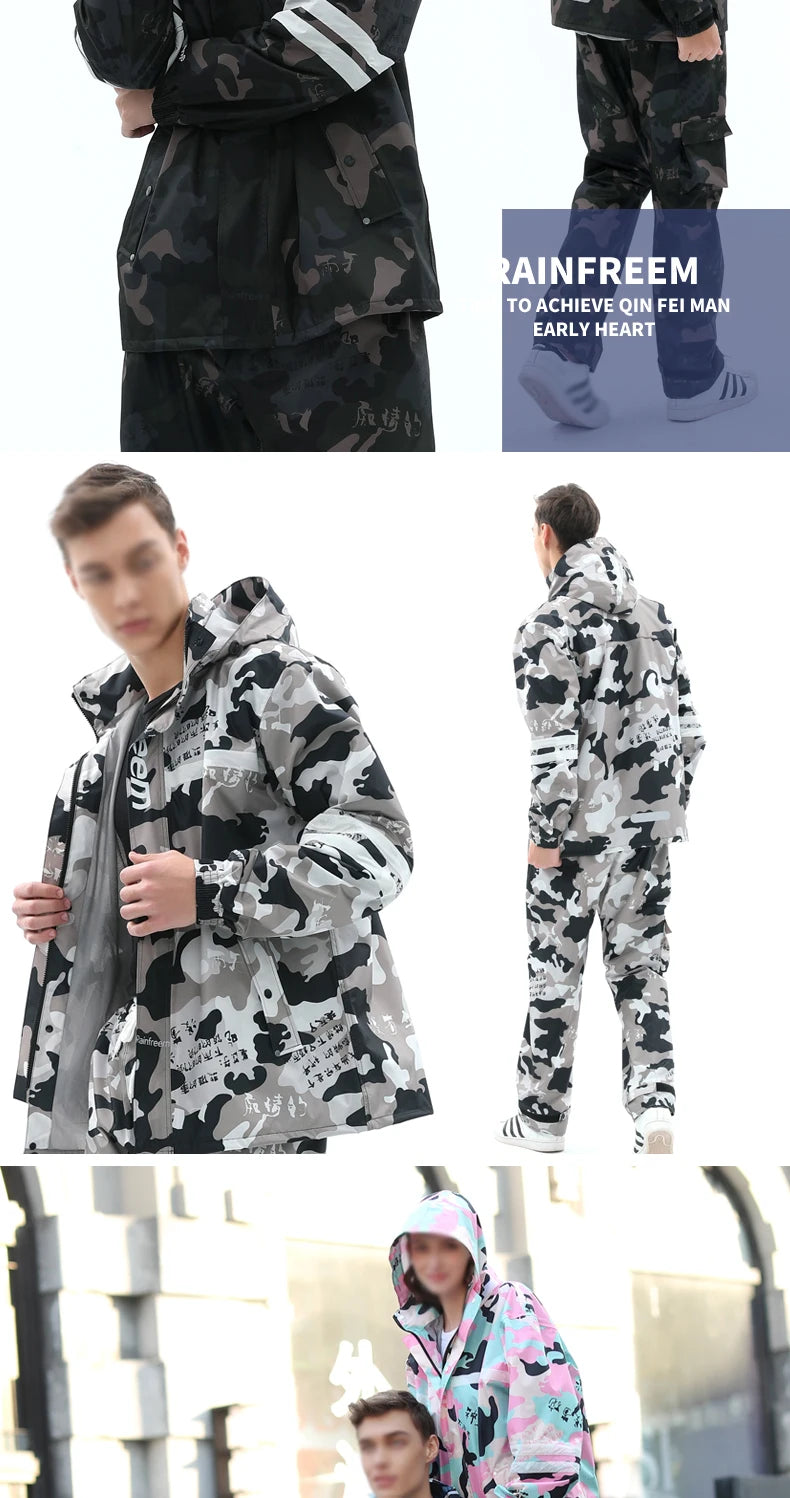Waterproof Reflective Rain Suit – Jacket & Pants Set