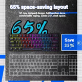 2026 New USB Gaming Mechanical Mini Keyboard Red Switch RGB Backlit 61 Keys Wired Feel for Game/Office
