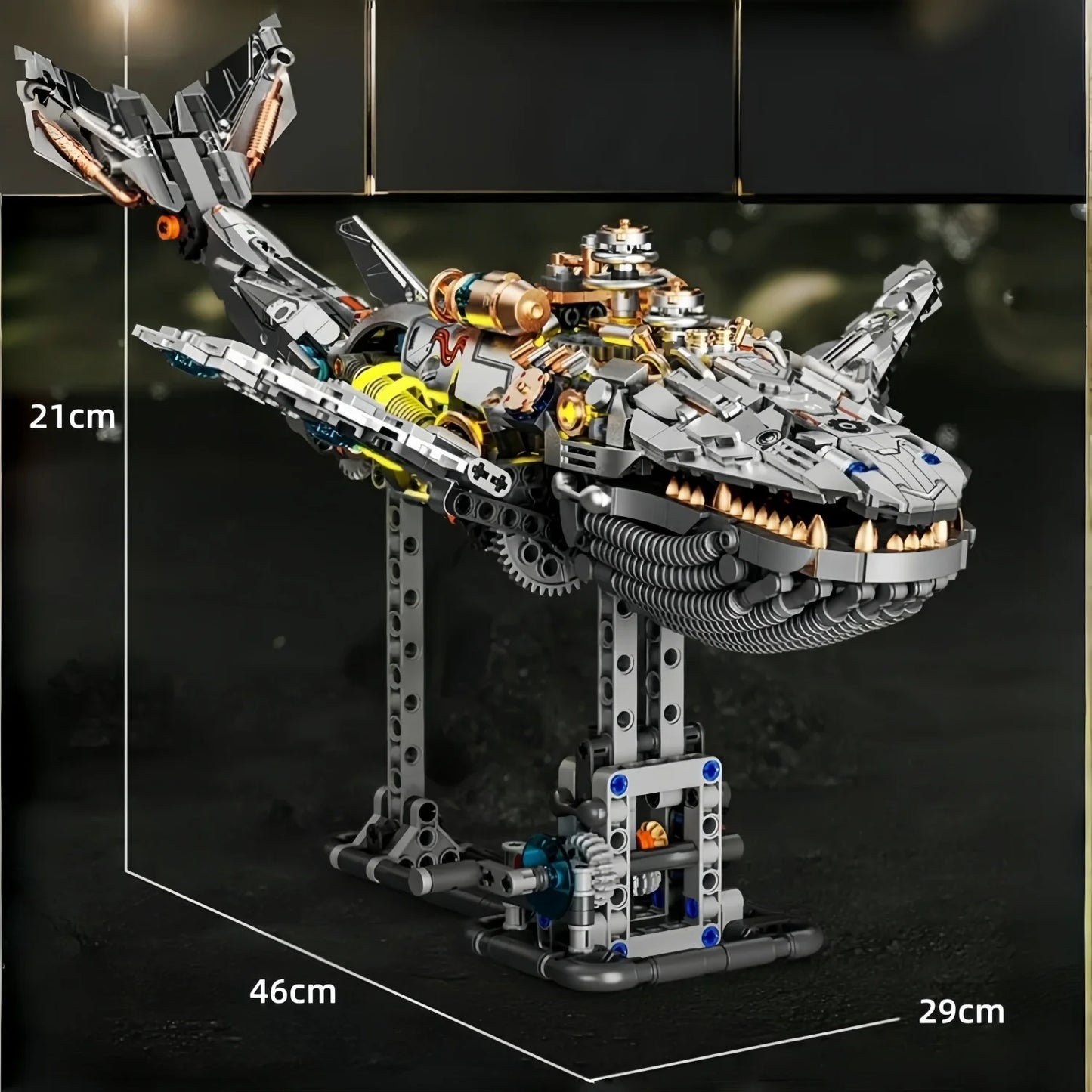866PCS MOC Creative Dragonfly Mechanical Model Building Blocks Kit DIY Construction Toy STEM Learning for Kids Adults Set