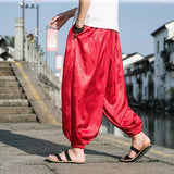 Men’s Ice Silk Dragon Jacquard Bloomers