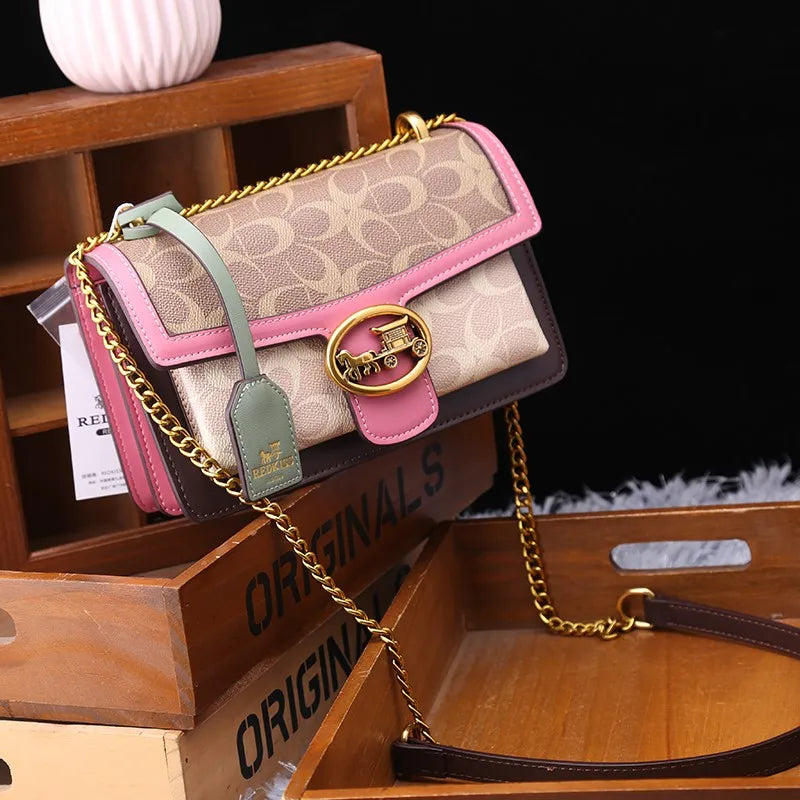 Color-Contrast Designer Crossbody Bag