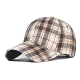 Unisex Checkered Baseball Cap with Adjustable Strap