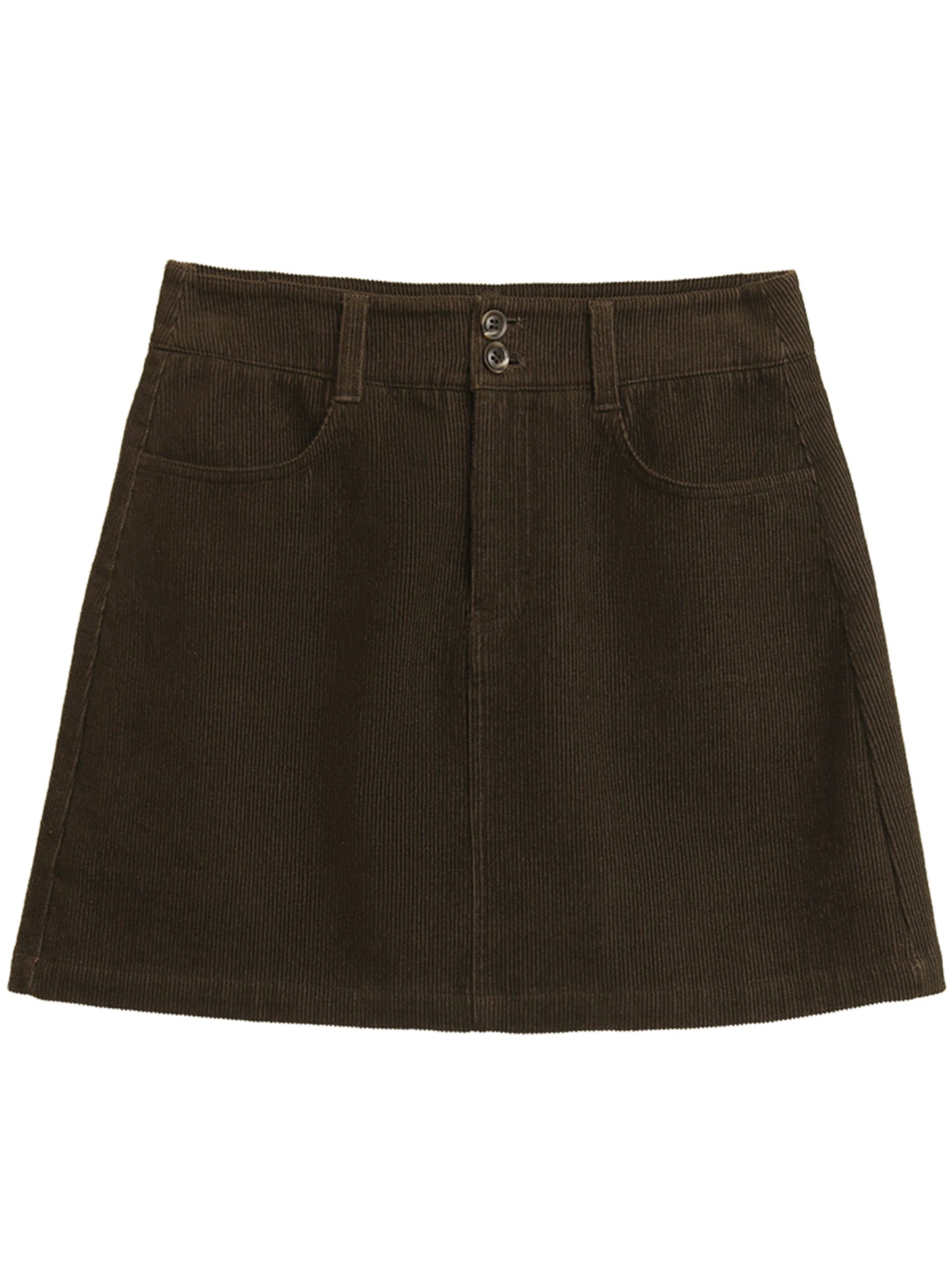 Chic Ven Women's Corduroy A-Line Mini Skirt