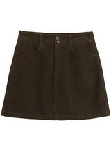 Chic Ven Women's Corduroy A-Line Mini Skirt