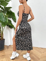 Daisy Leopard Print Maxi Dress