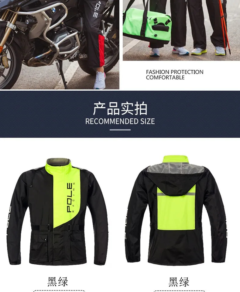 POLE All-Weather Riding Raincoat Set for Men & Women