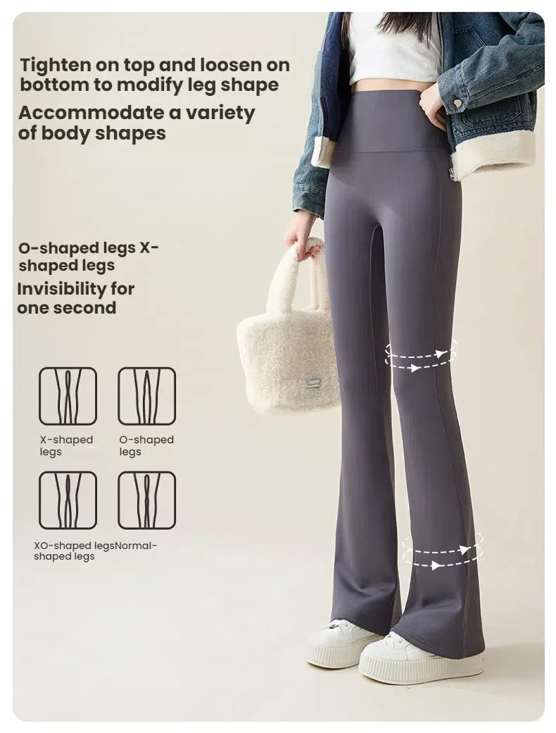 Women's Fleece-Lined High Waist Flare Leggings