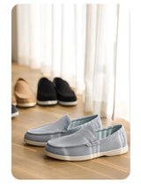 Men Flat Loafers 2025 Frosted Suede Flat Shoes Comfortable Non Slip Fashion Loafers Lightweight Trendy Outdoor Casual Shoes