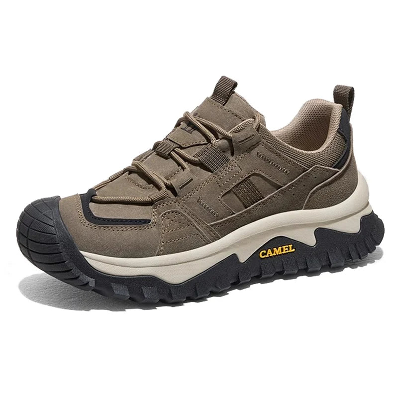 GOLDEN CAMEL Outdoor Hiking Shoes Men and Women Non-slip Breathable Sneakers Thick-soled Climbing Shoes for Men Shock Absorption