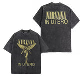 Nirvana In Utero Washed Cotton Oversized T-Shirt — Retro Y2K Streetwear Tee