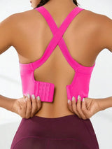 Cross-Back Adjustable Seamless Sports Bra Set – Breathable & Pad-Free