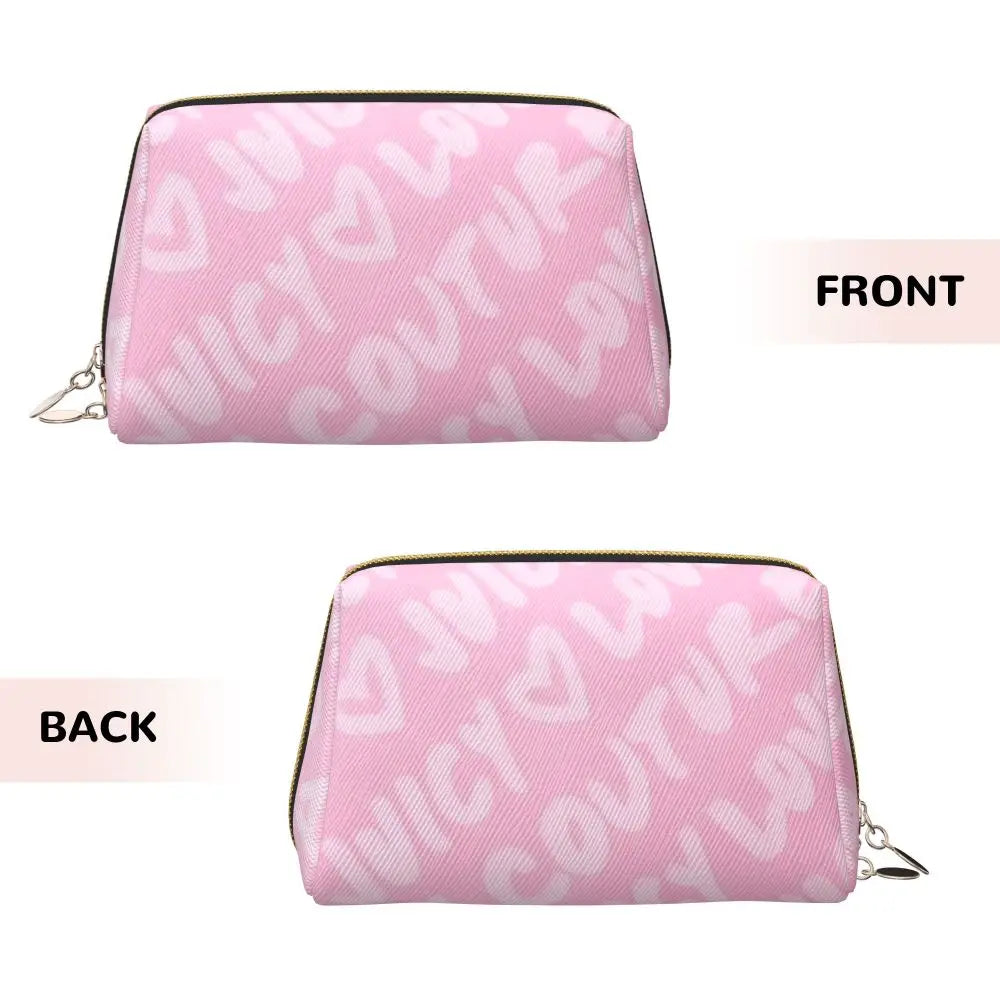 J-Juicy-C-Couture Makeup Bag Zipper Pouch Travel Cosmetic Bags Large Leather Portable Cosmetic Bag for Women