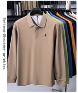 Premium Cotton Embroidered Long Sleeve Polo Shirt