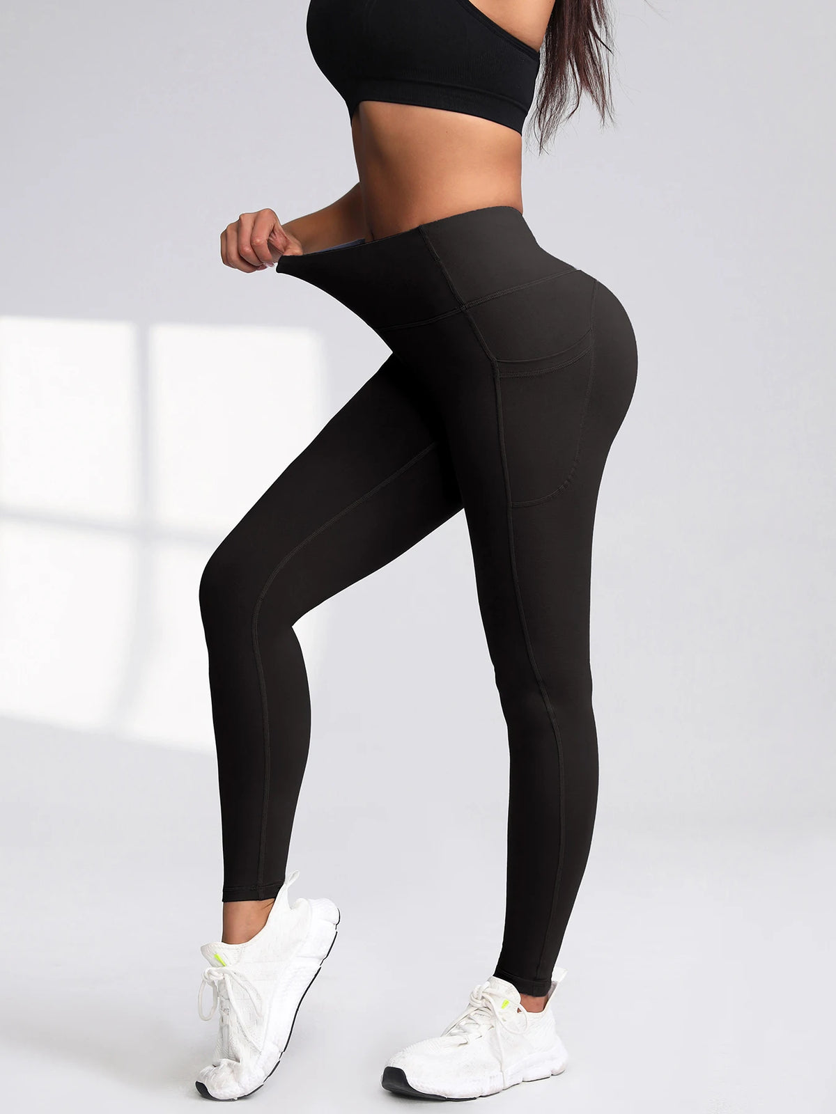 Women's High-Waist Stretch Leggings with Pockets