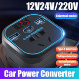 200W Car Power Inverter with USB-C Fast Charging