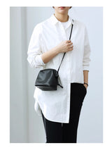 Women's Real Leather Crossbody Bags Luxury Designer Soft Black Shoulder Bag Cowhide Small Size Versatile Fashion Purses