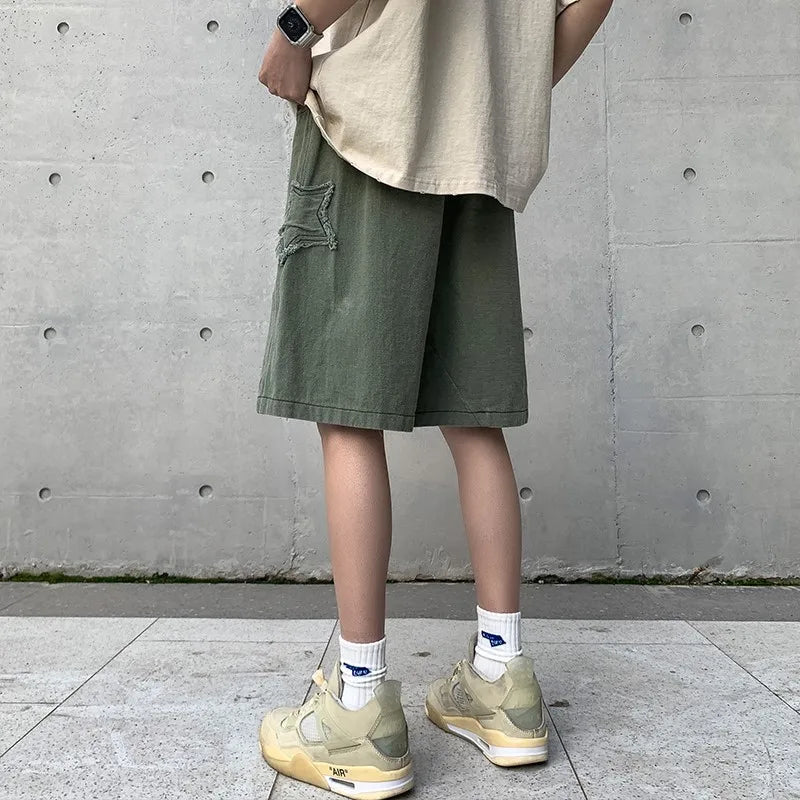Men’s Vintage Denim Streetwear Shorts