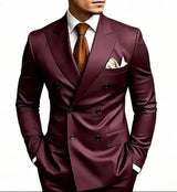 Men’s Double-Breasted Suit for Weddings & Business