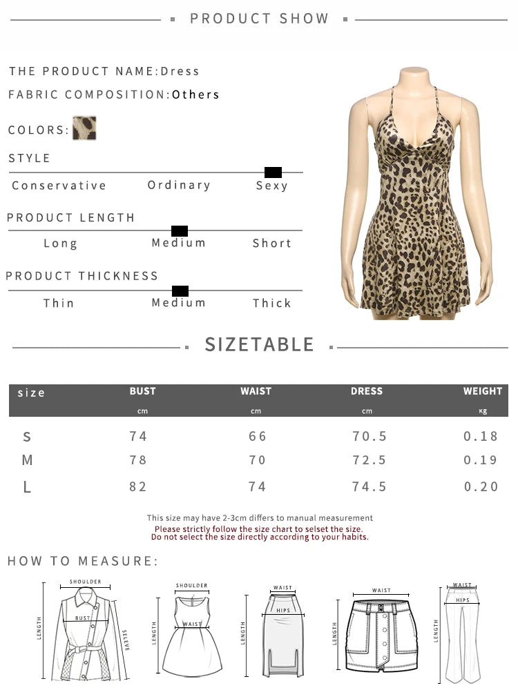 Leopard Print A-Line Mini Dress