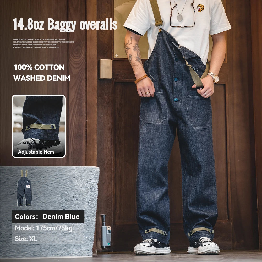MADEN Vintage Denim Deck Strap Straight Leg Jeans – Men