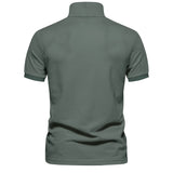 Men's Cotton Polo Shirt – Solid Colors, Relaxed Fit