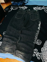 Y2K Baggy Cartoon Embroidery Jeans