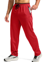 Men's Drawstring Activewear Pants with Zipper Pockets