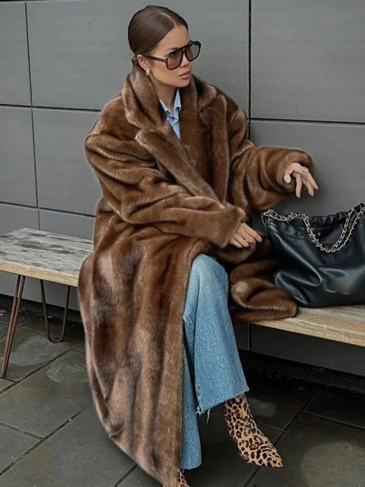 Women's Luxury Faux Fur Long Coat