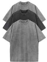 3pcs Men's 100% Cotton Loose-Fit T-Shirts in Solid Colors Casual Short Sleeve Crew Neck Ideal for Summer Outdoor