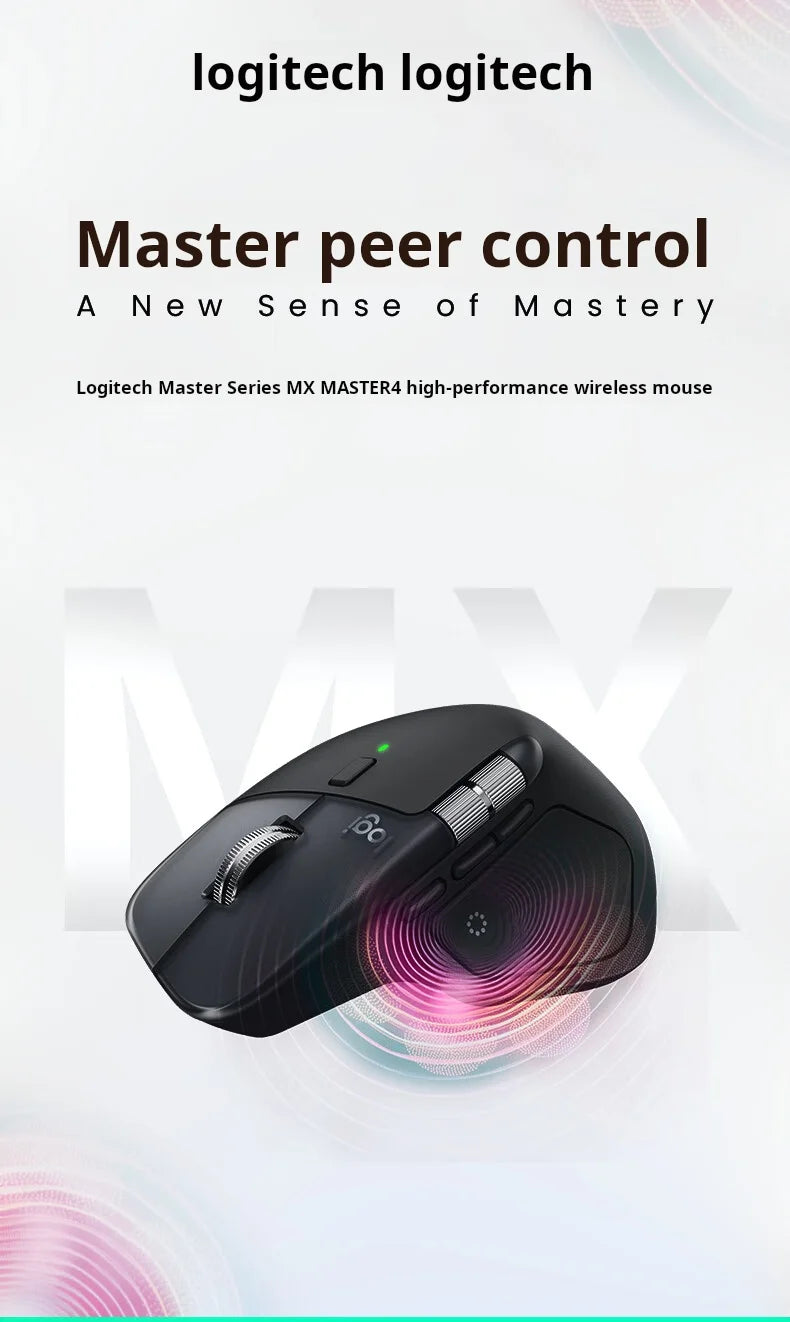 Logitech MX Master 4 Wireless Bluetooth Mouse – Silent & Precise