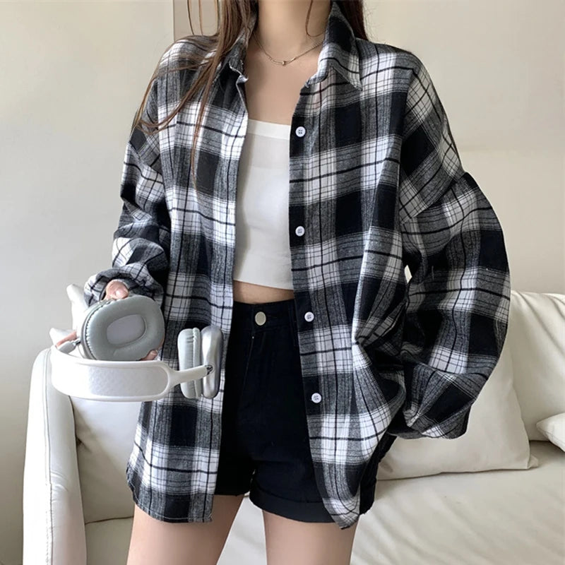 Classic Plaid Flannel Shirt Jacket