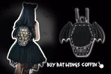 Gothic Punk Coffin Shape Ita Bag Women Clear Backpacks Dark Lolita Handbag and Shoulder Bag Girls Cosplay Designer 2 Insert