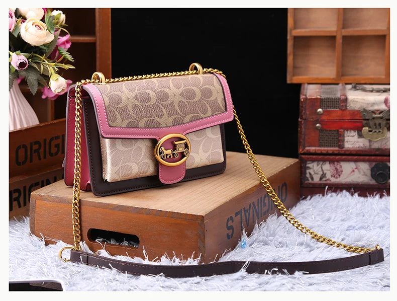 Color-Contrast Designer Crossbody Bag